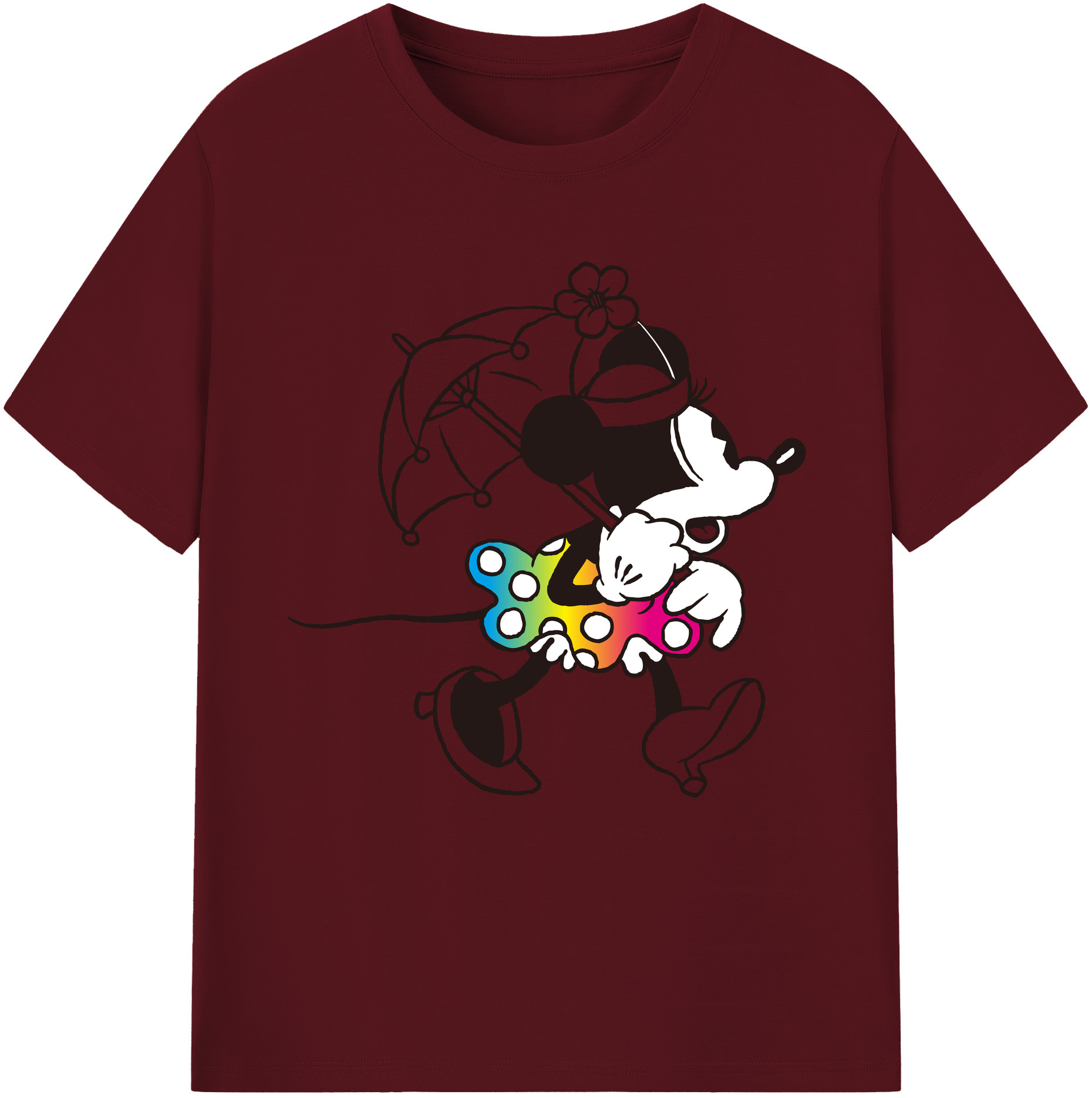 （画像用） ミッキーマウス Mickey Mouse 綿100％半袖Tシャツ（フロントプリント）